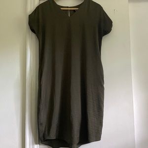 Hunter green shift dress